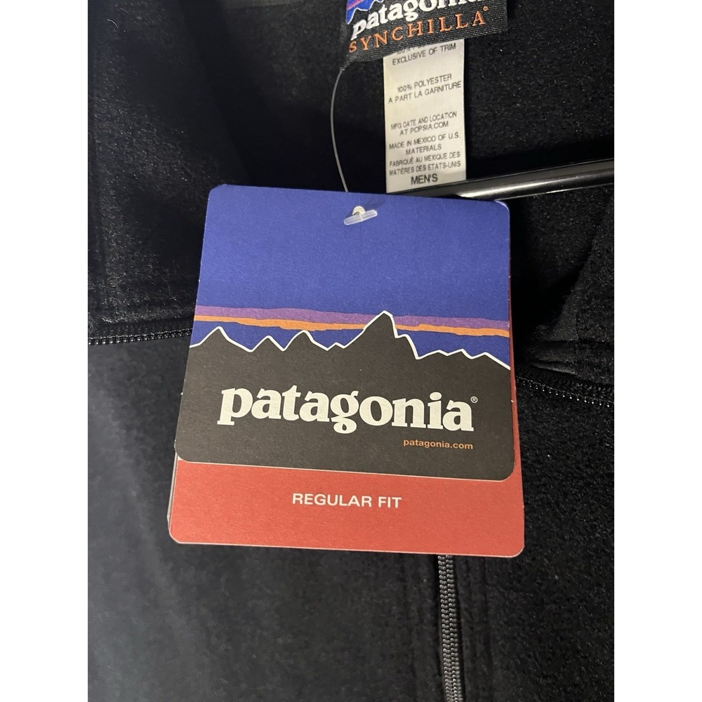 NWT Patagonia Synchilla Fleece Vest Men's Size 2XL Fill Zip Transamerica Logo - Picture 2 of 9